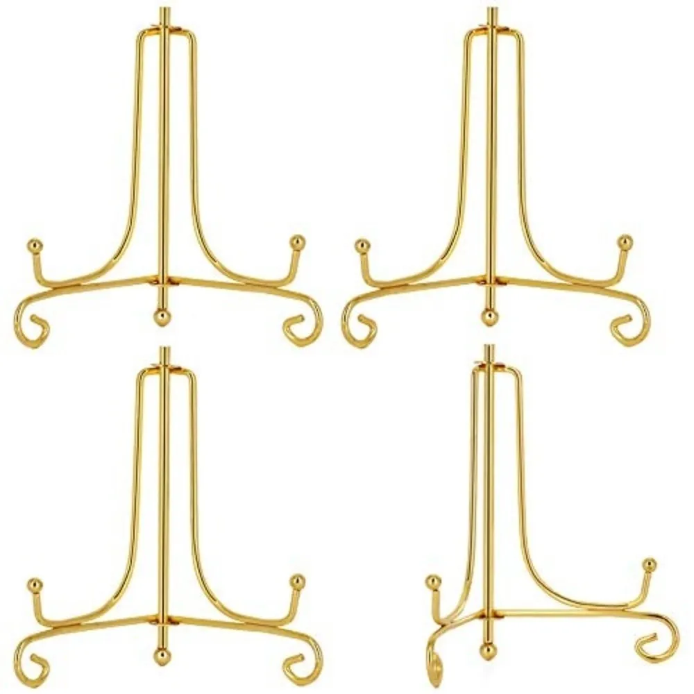 Durable Foldable Plate Stands Iron 4 6 8 10 12inch Metal Easel Rack Solid Book Holder for Display Picture