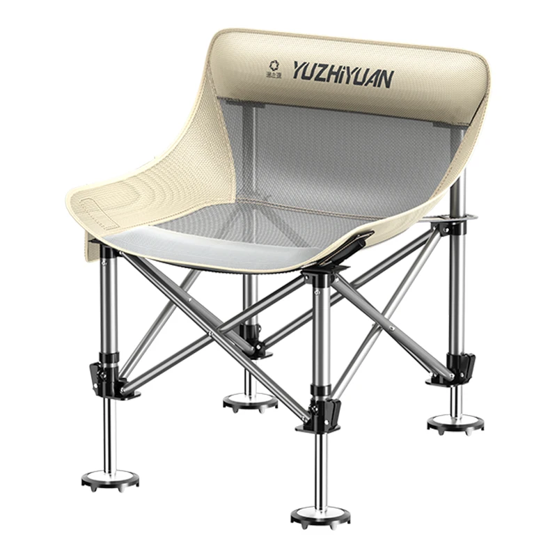 Opvouwbare Fishing Moon Chair, in hoogte verstelbare stoelpoten, draagbaar, Ideale keuze voor vissen, kamperen en kijken naar sportevenementen