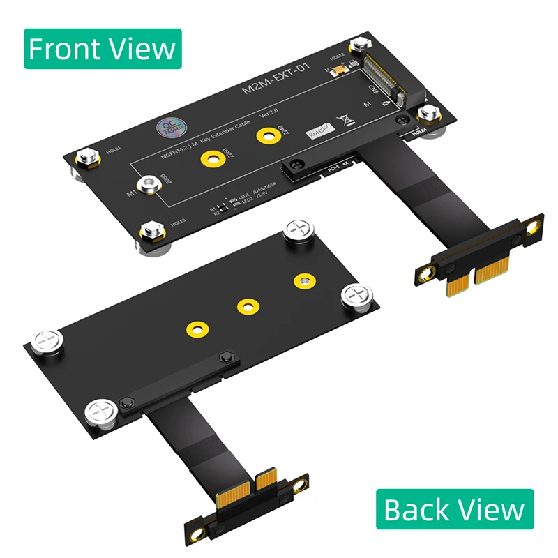 NGFF M.2 NVME M-Key SSD to PCI Express X1 Extension Cable Riser Board with Magnetic Pad Supports 2230 2242 2260 2280 M2 NVME SSD