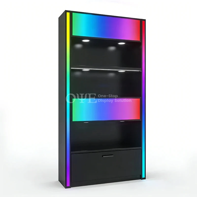 custom.Retail Display Cabinet Display Stand Wall Display Showcase with LED Lights