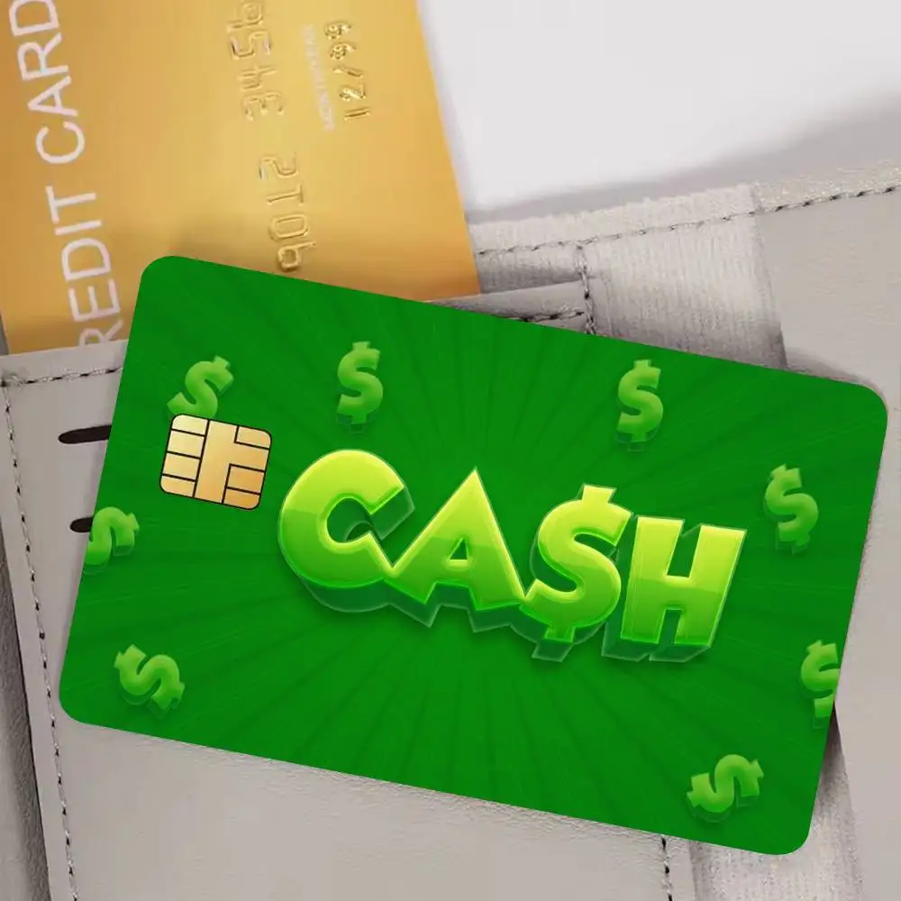 Cash Money Credit Card Skin Stickers For Bank Card Bus Metro Card Sticker Waterproof