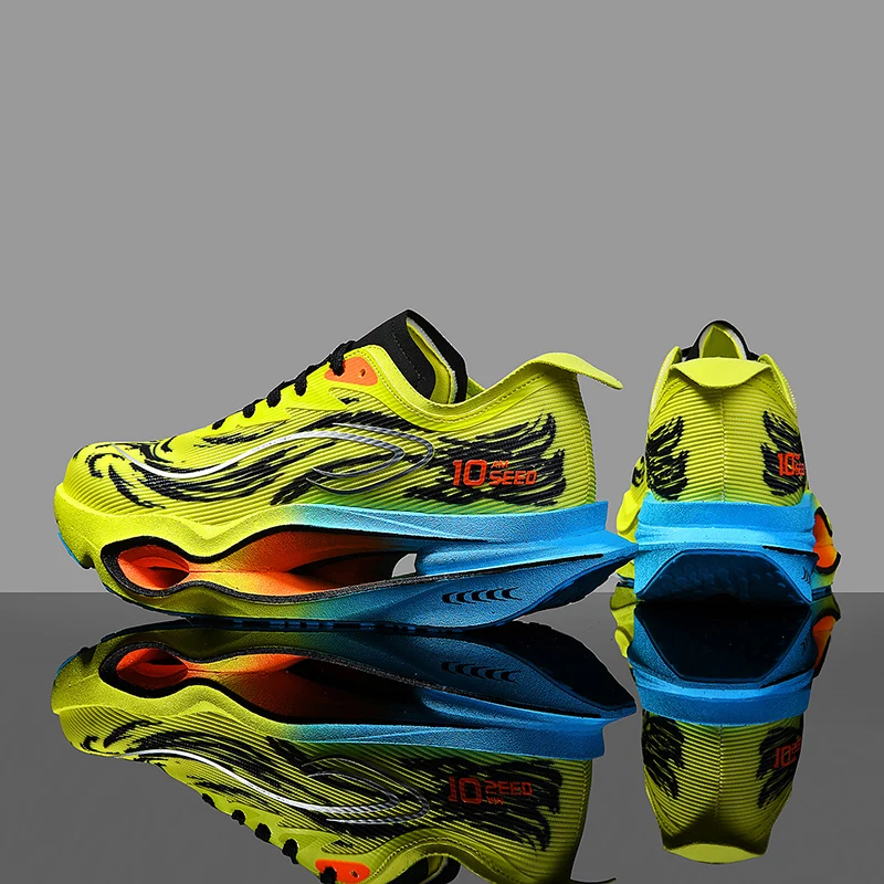 Herren-Freizeitsportschuhe, trendige Laufschuhe mit Tiger-Muster, Sportschuhe mit hohler Dämpfungsoptik, leichte, atmungsaktive Laufschuhe aus Mesh-Material, rutschfest und abriebfest, ideal für Jugendliche, Campus-Marathon-Training und Outdoor-Aktivitäten. – Detail 23