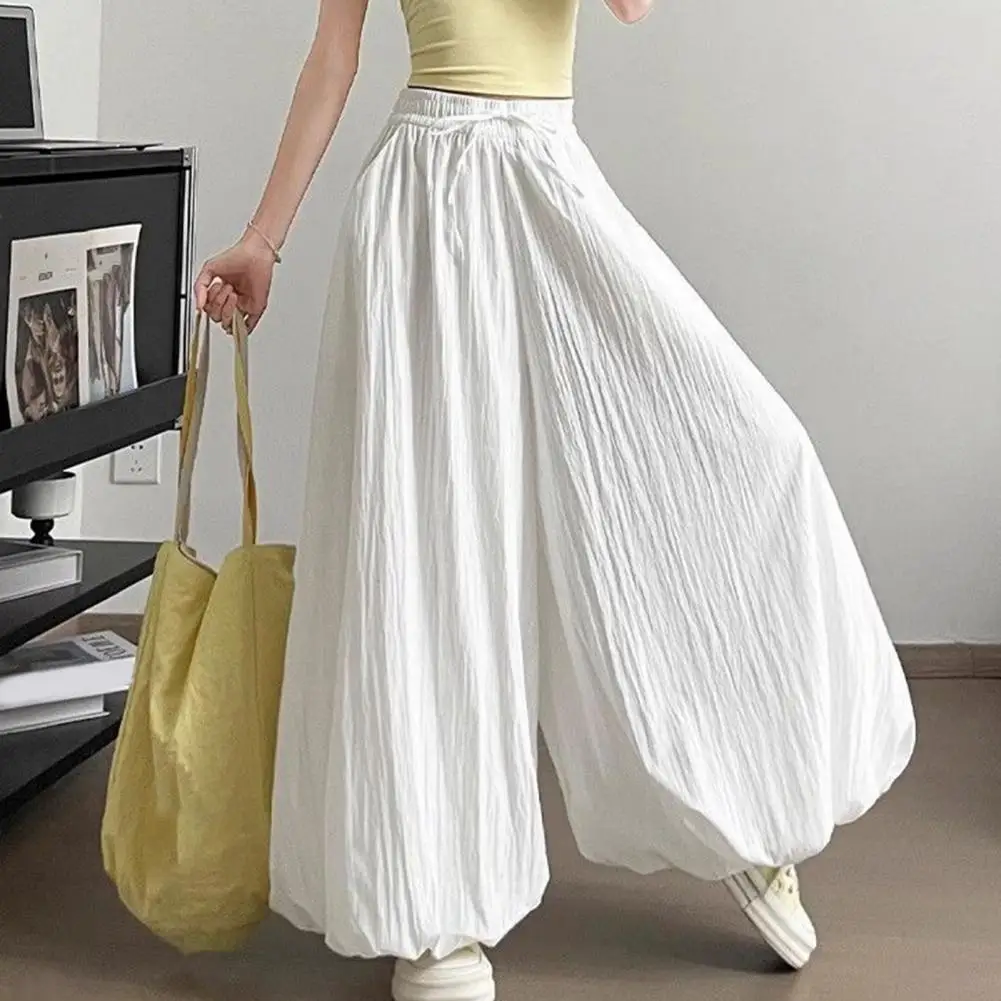 Women's Yellow Flower Bud Skirt Pants High Waist Loose Fit Slimming And Droopin… - Image 3