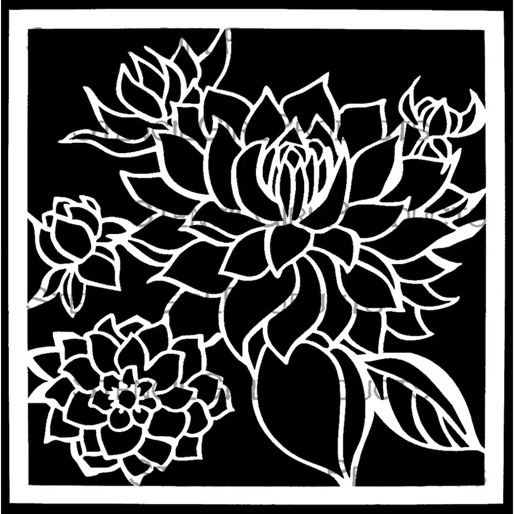 ATC Monteith and Dahlias Large Stencil For DIY Scrapbooking Crafts Maker Photo Album Template Handmade Decoration 2026 New - view 4