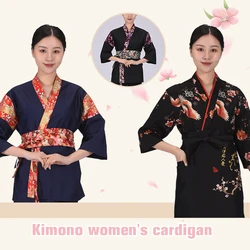 Abrigo de uniforme de Chef de estilo japonés, ropa de trabajo para restaurante, servicio de comida, chaquetas de Chef, ropa de cocinero de cocina de Hotel, Unisex