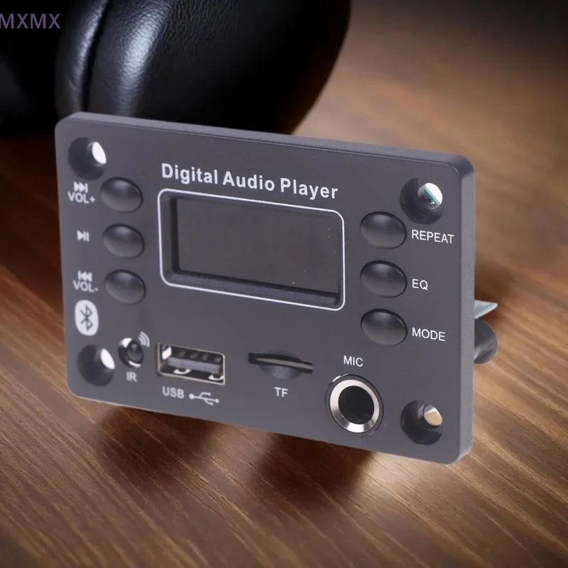 

DC12V Powered Decoder Board with Bluetooth 5.0, 6.5mm Mic, MP3 WMA Playback, FM Radio, USB & TF Slot, For Audio Speaker System