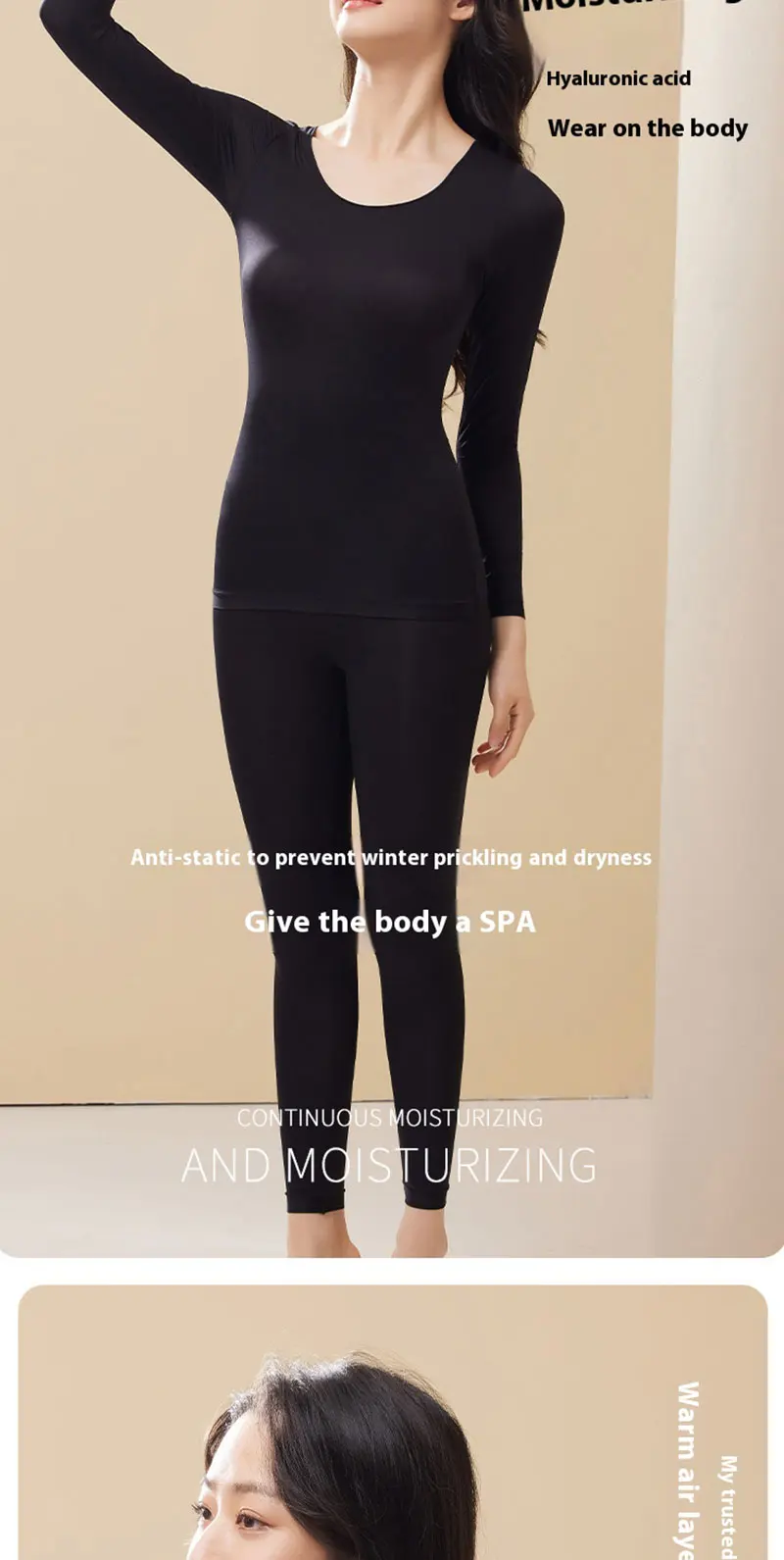 1 Set Sexy frauen Thermo-unterwäsche Winter Kleidung Nahtlose Dicke Warme Dessous Frauen Thermische Kleidung Set Frau 2 stück – Detail 5