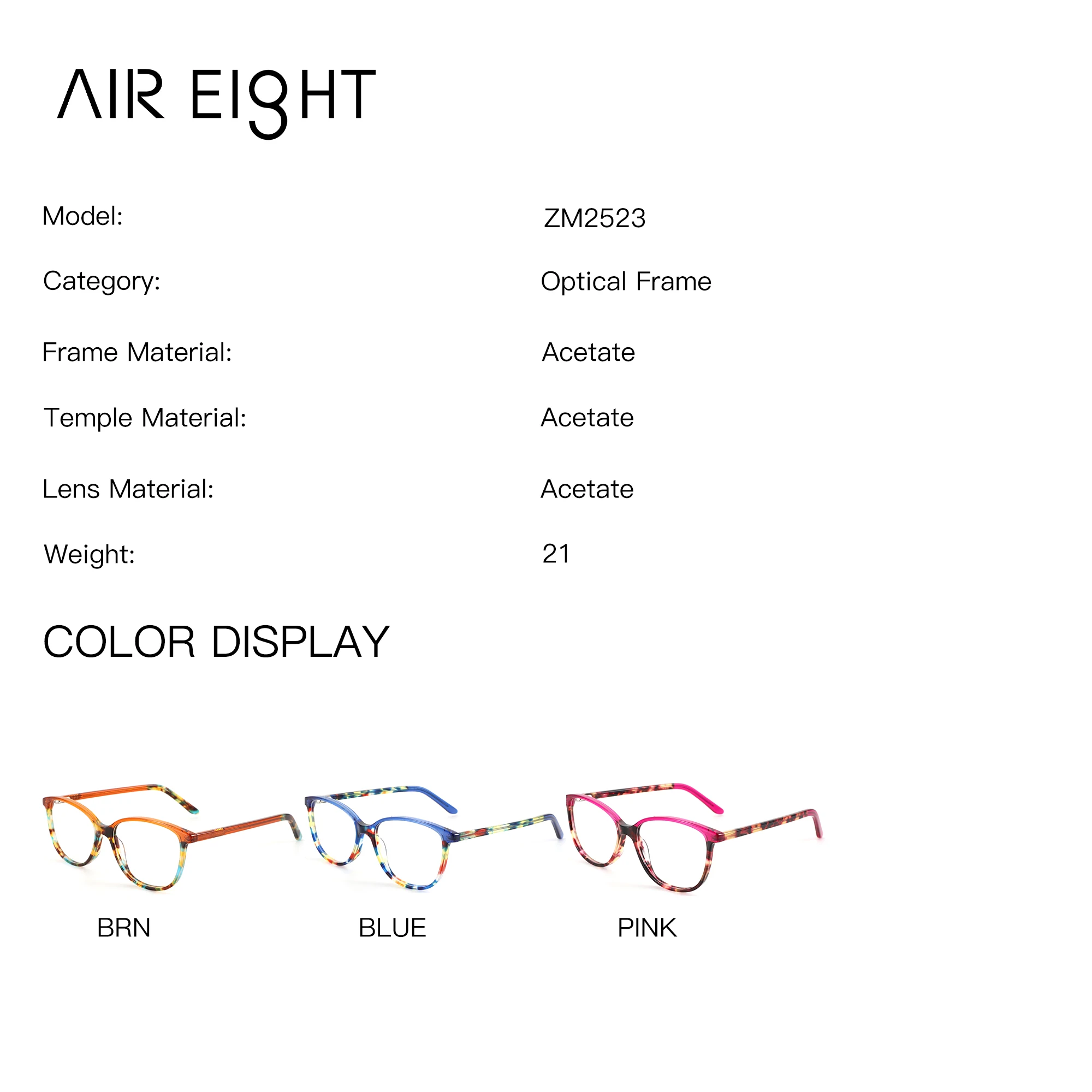 AIR EIGHT Leopard Print Square Prescription Glasses Women Progressive Lenses For Myopia Photochromic Blue Light Blocking