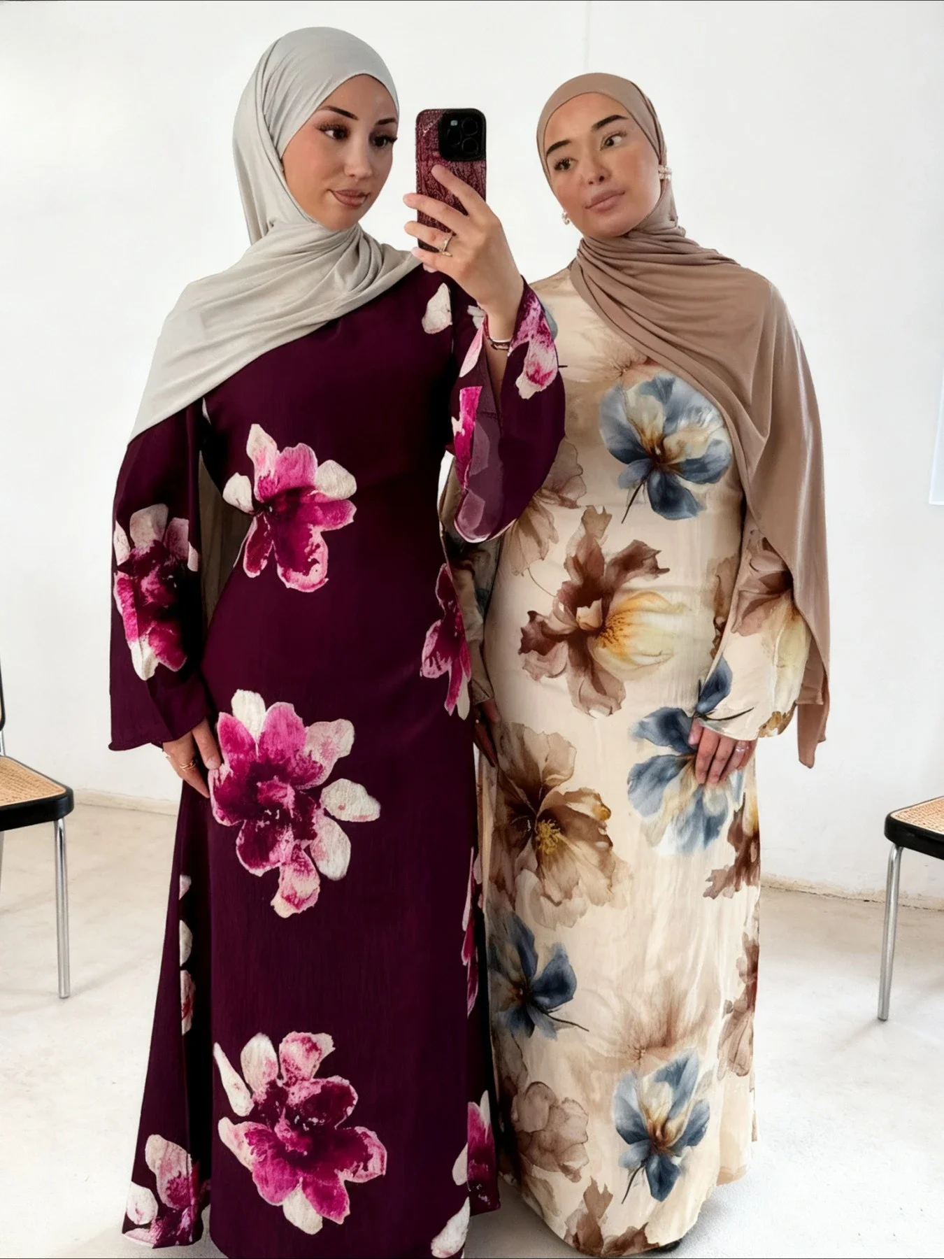 

Женское платье Абая с цветком Дубая, арабский принт Msulim Eid Jalabiya Ramadan Vestidos Largos Islam, длинный халат с расклешенными рукавами, марокко 2026