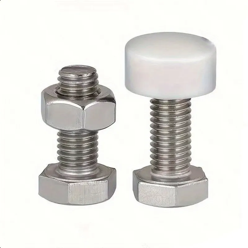 30Pcs M6 White Hex Nut Covers, Corrosion Resistant for Furniture
