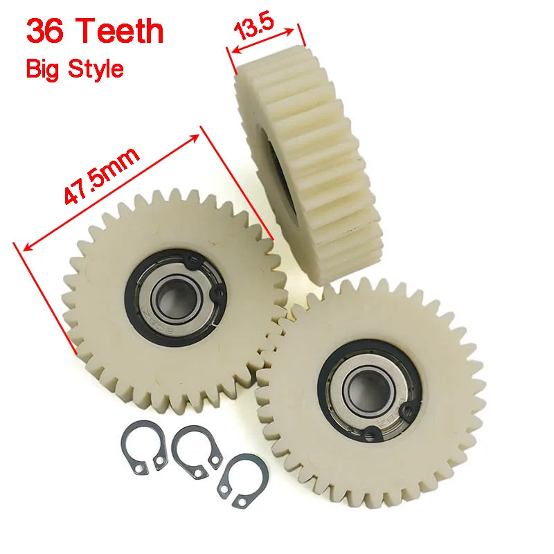 

36T Big Motor Gear of Electric Vehicle 47.5mm Diameter E-bike 608 Bearing Pinion Parts 36 Teeth 3PCS