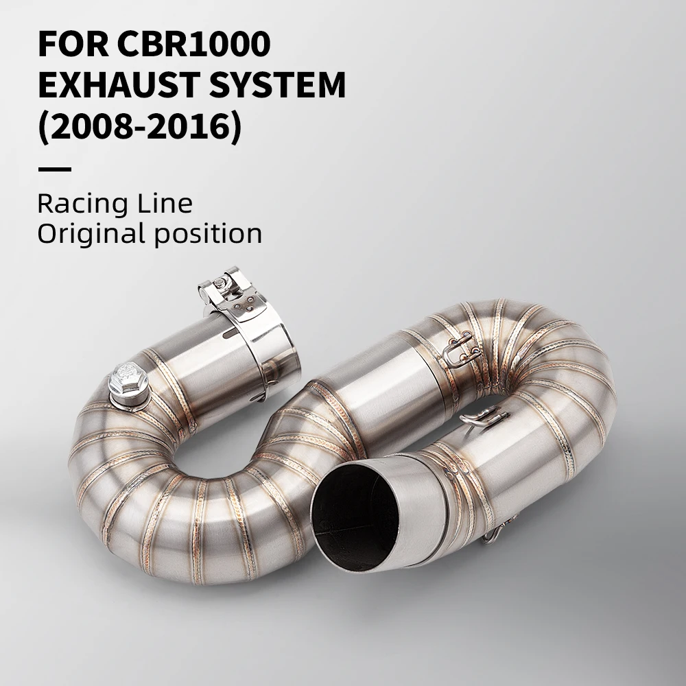

For Honda CBR1000 CBR1000RR 2008-2016 motorcycle middle exhaust pipe titanium alloy stainless steel motorcycle 51mm pipe