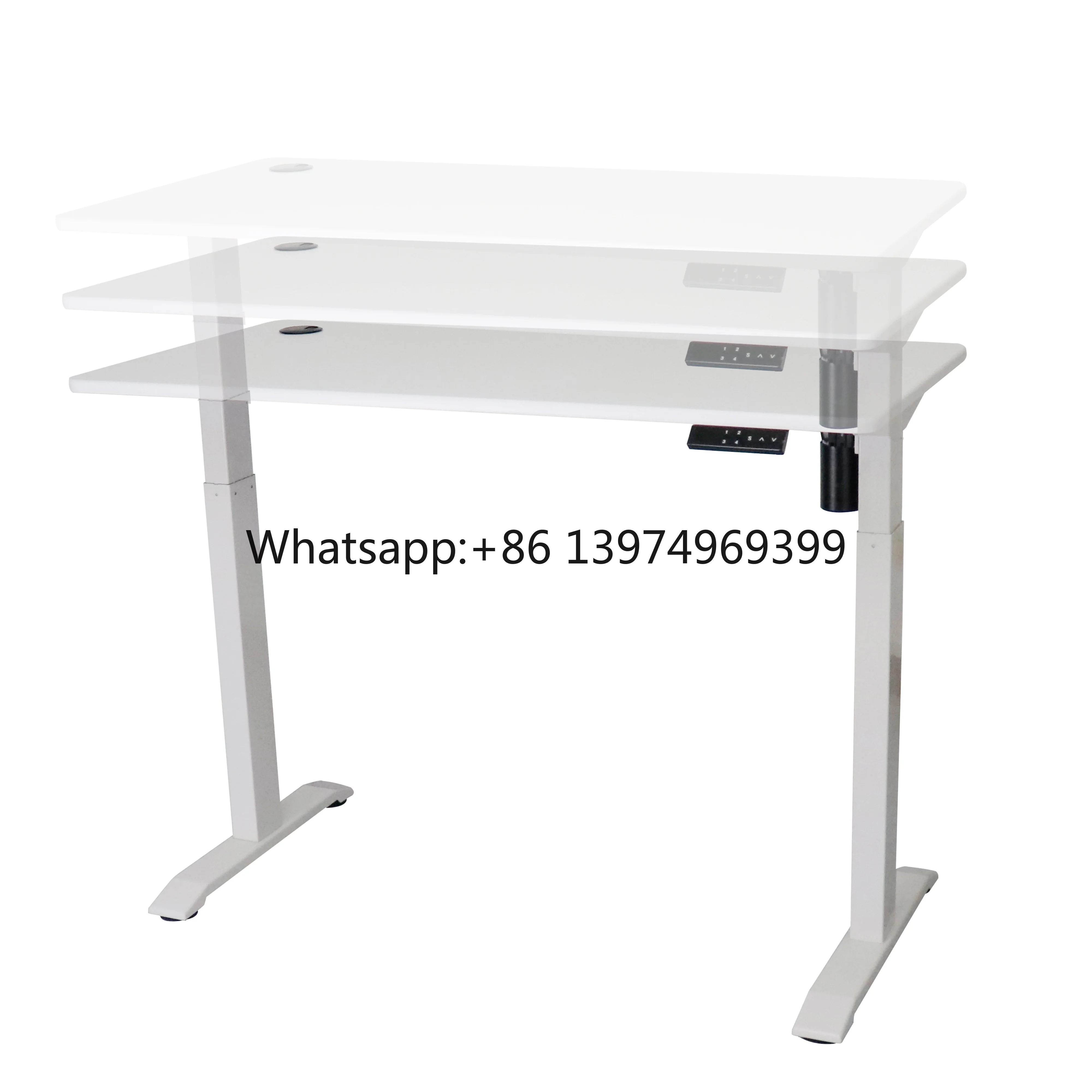 2 Legs 2 Columns Electric Adjustable Height Office Uplift Computer Desk Tables Frame China Supplier