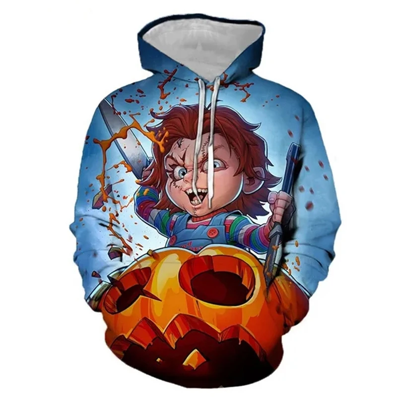 Movie Bride Of Chucky 3D Print Hoodies Men Women Streetwear Hip Hop Sweatshirts Pullovers Harajuku Tracksuits Tops Male Clothing