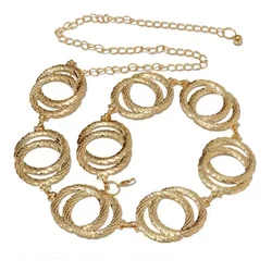 chain Belt New Female Gold Silver Women's Metal Double-Loop Iron Chain Waist Chain For Ladies Wedding Bg-1428