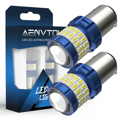 AENVTOL 2 adet Canbus S25 1157 P21/5W BAY15D BAZ15D BZW15D LED ampuller yedek ters lamba gündüz farları fren kuyruğu lambası