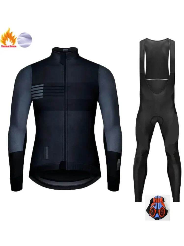 AliExpress 2020 Winter Cycling Clothes Men Jersey thermal fleece suit outdoor bike MTB long sleeve clothing Bib Pants warm set Gel pad