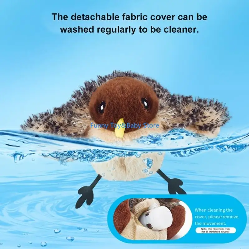 التفاعلية ترفرف الطيور القطط لعبة دعابة قابلة للشحن التحكم عن بعد أفخم النقيق لعبة الطيور مع القطط النعناع مطاردة C90B