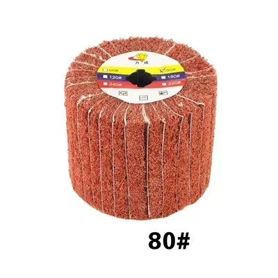 Wire Drawing Wheel Brush Drum Burnishing Polishing Buffer 120mm