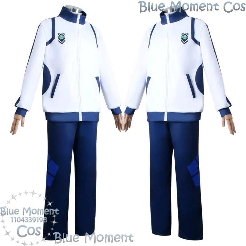 Ranze Kurona Anime Blauw Cosplay Lock Kostuum Pruik Sport School DK Uniform Zwart Rood Pak Man Voetbal Jongen Holloween Aangepast