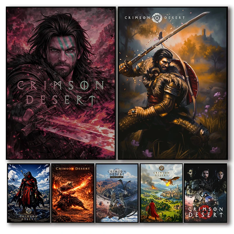 Action Adventure Game C-Crimson Desert Posters Latest Map Exploration Prints Canvas Painting Wall Picture Home Living Room Decor
