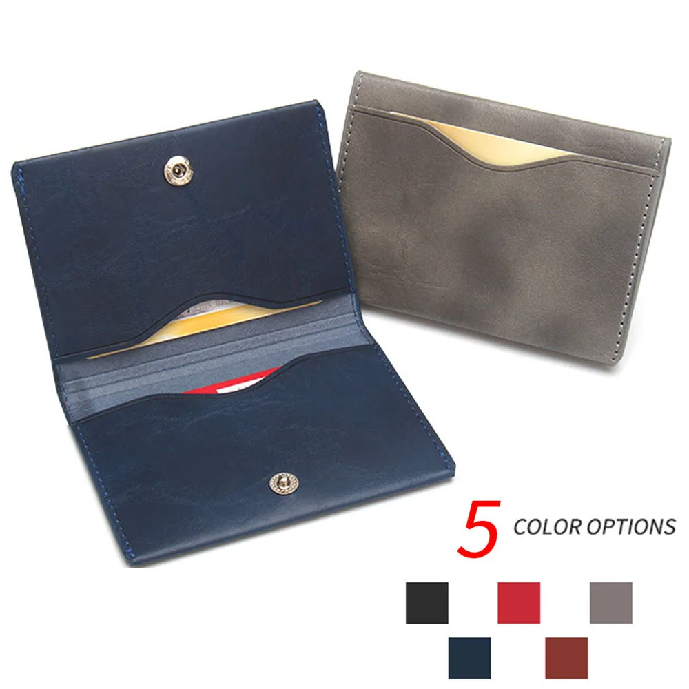 New Arrivals Leather Passport Cover Solid Credit ID Card Case Holder Business Unisex Travel Wallets