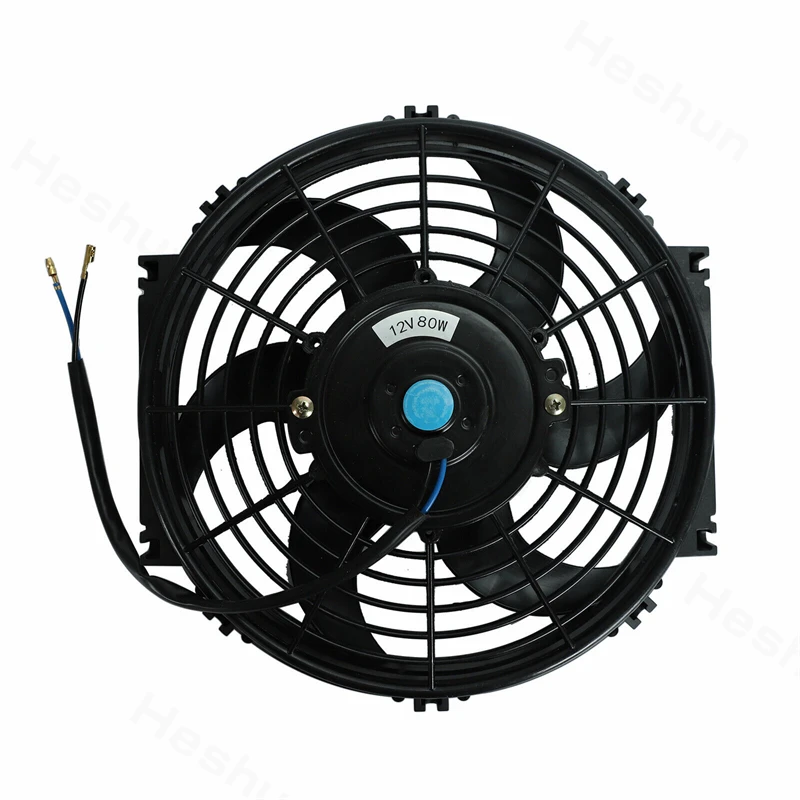 10 Inch 12V 80W Universal Slim Reversible Electric Radiator Cooling AUTO FAN Push With mounting kit Type