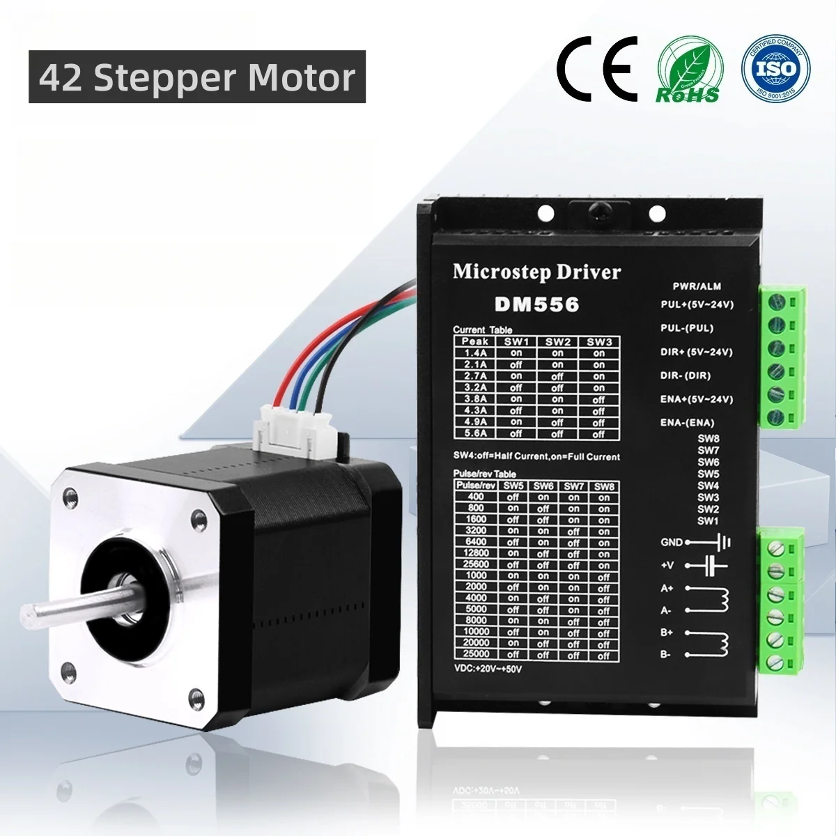 42 Step Motor NEMA17 Two Phase Four Wire Hybrid Step Motor 3D Printer Writing Machine Motor