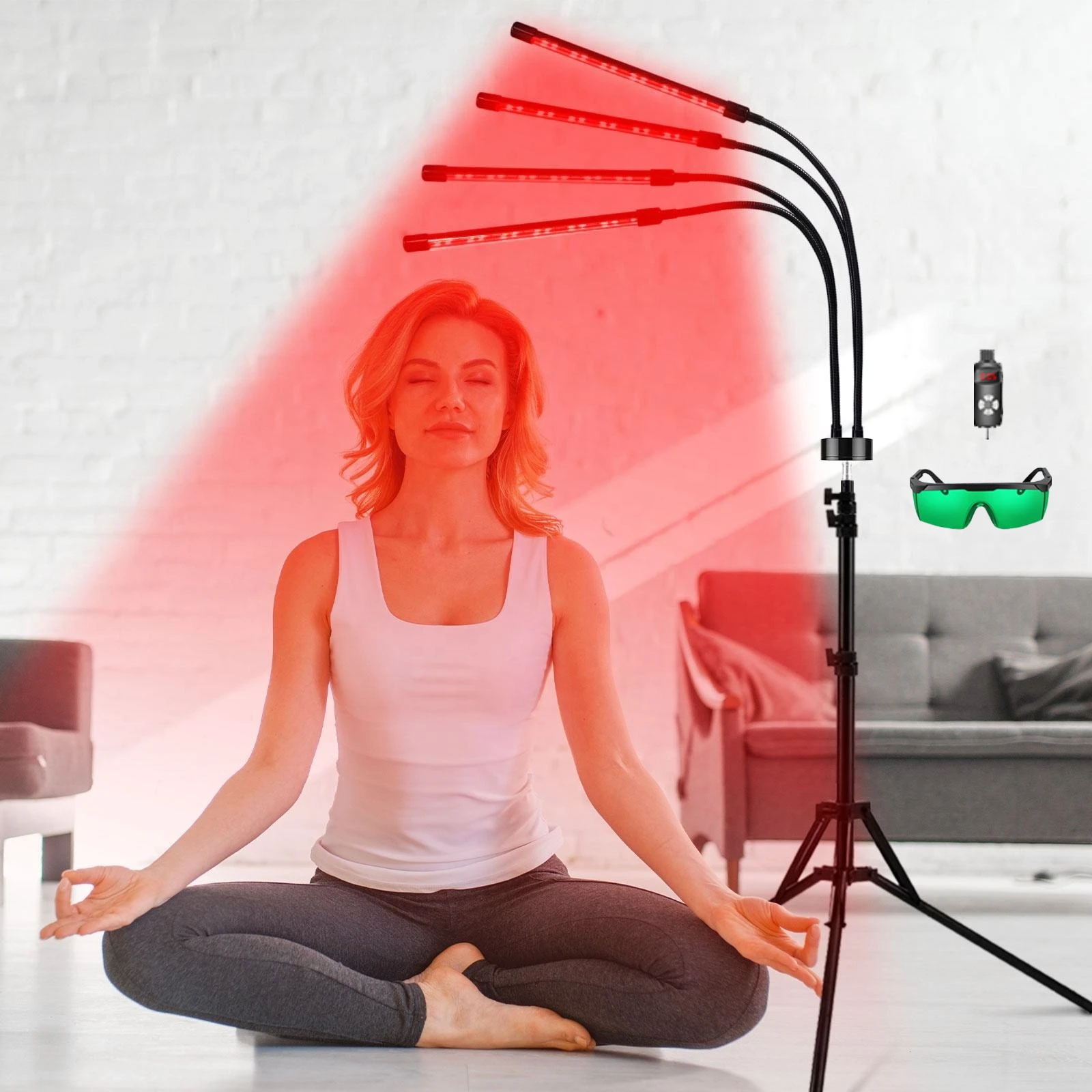 

Лампа для терапии красным светом с регулируемой подставкой 660 и 850 нм уменьшает ближний инфракрасный свет для мышечной боли, против морщин, красоты, здоровья