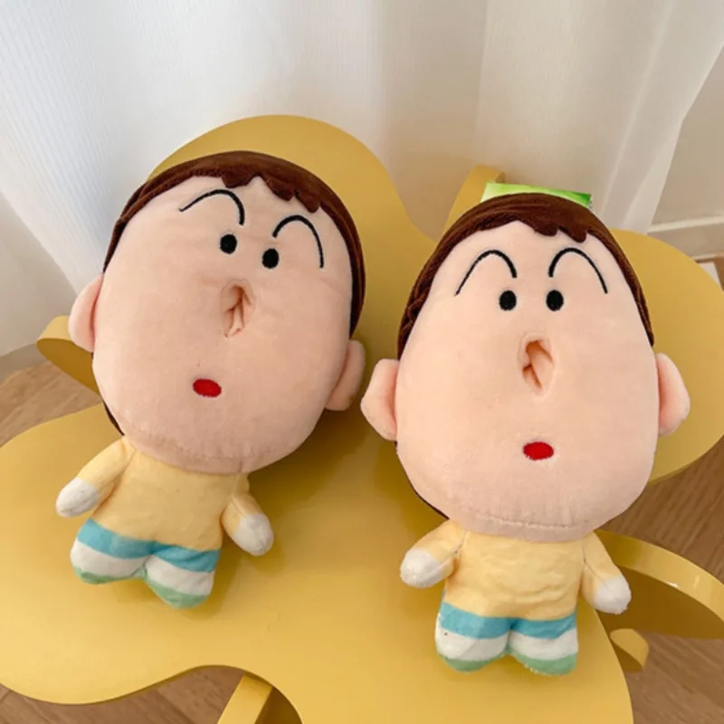 Hot Sale 21cm Anime Cute Cartoon Crayon Shin-Chan Boochan Tissue Box Originality Funny Design Kawaii Keychain Couple Bag Pendant