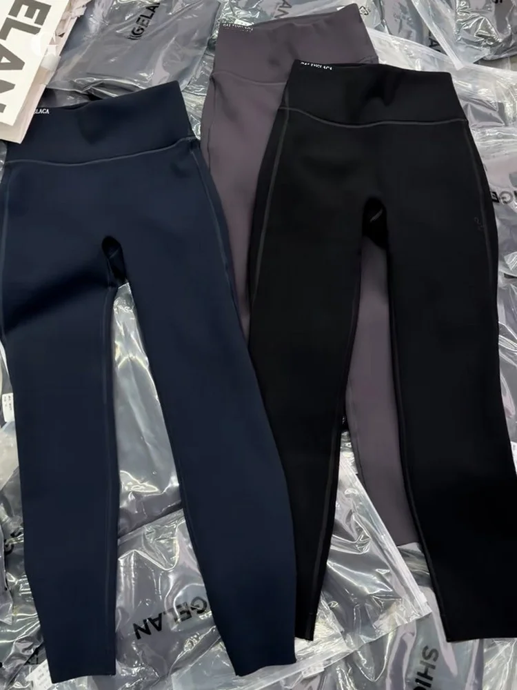 

Thiened Fce Yoga Pants High Waist Slimming Base Layer Pants GGAO Poem Lan 2589 New Sle Winter Cotton Casual Trousers