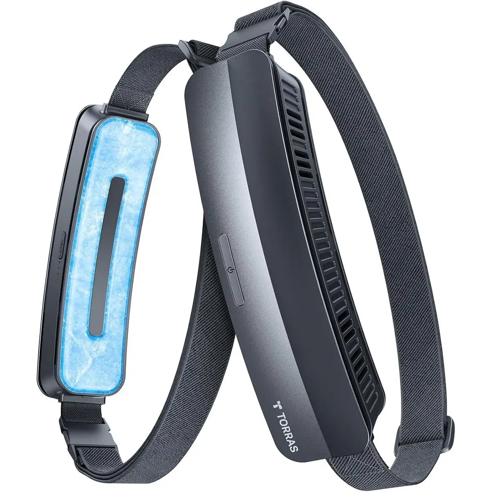 Portable Ultra-Light Cooling Belt, Personal Wearable for Outdoor Jobsite, Top-Rated Cooling Tech, Rechargeable, Strong Wind Resi