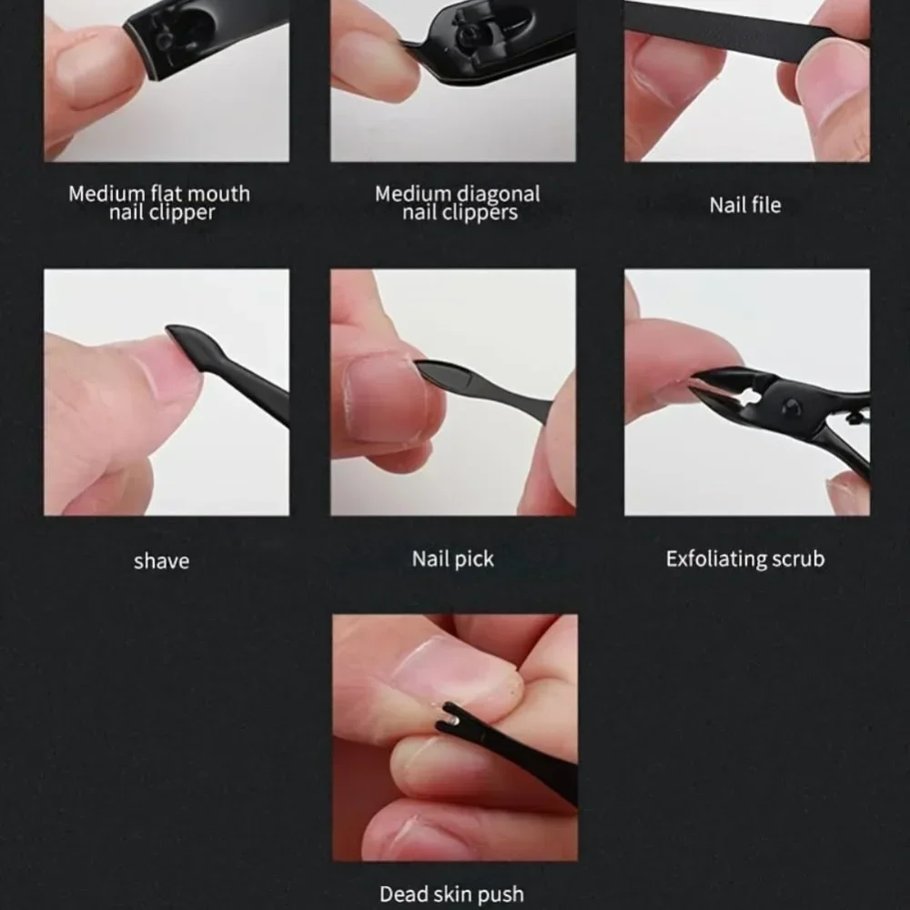 ชุดแต่งเล็บ 24 ชิ้น, ชุดทำเล็บมืออาชีพ, ชุดเล็บดูแลส่วนบุคคล, เครื่องตัดเล็บเท้าสำหรับผู้ชายและผู้หญิงเครื่องตัดเล็บ