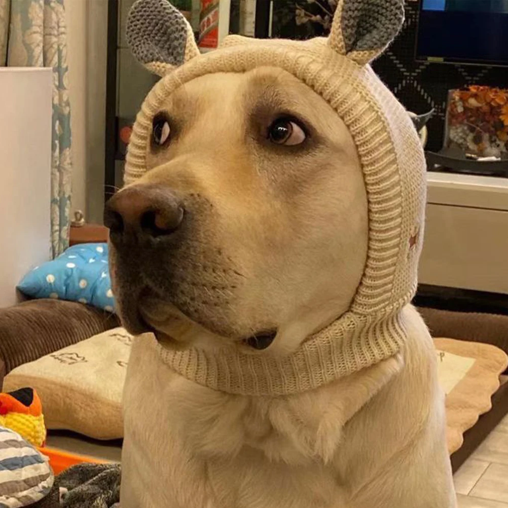 

Rabbit Ear Dog Hat For Small Dogs Cats Cute Pet Cap Party Birthday Holiday Decoration Knitted Warm Headwear Puppy Costume