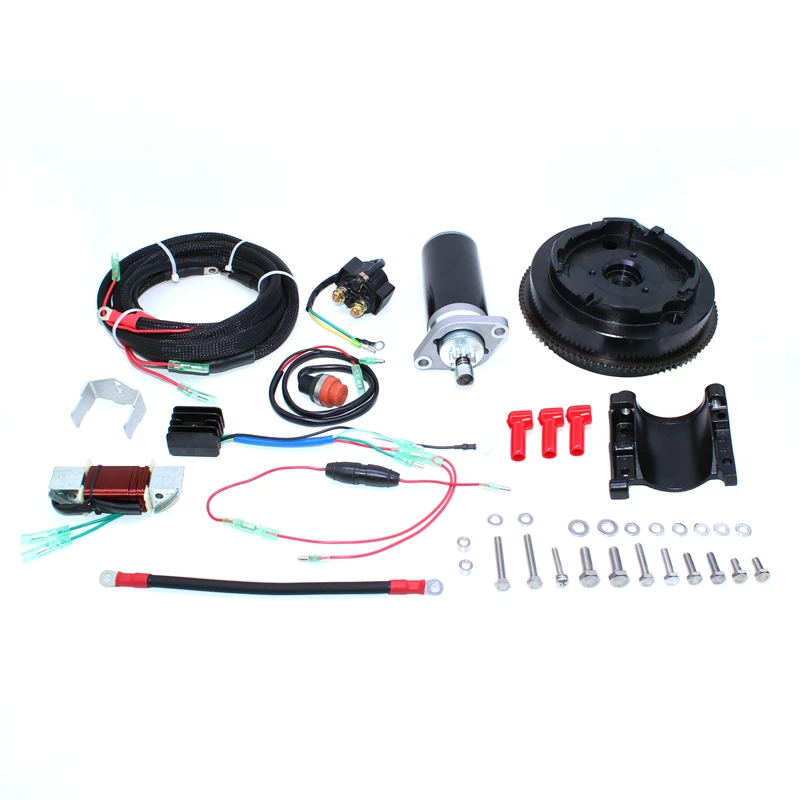 Electric Start Kit For YAMAHA PARSUN HIDEA 2 Stroke 9.9-15HP Outboard Electrical start conversion kit 63V-85550-00 682-81800-12