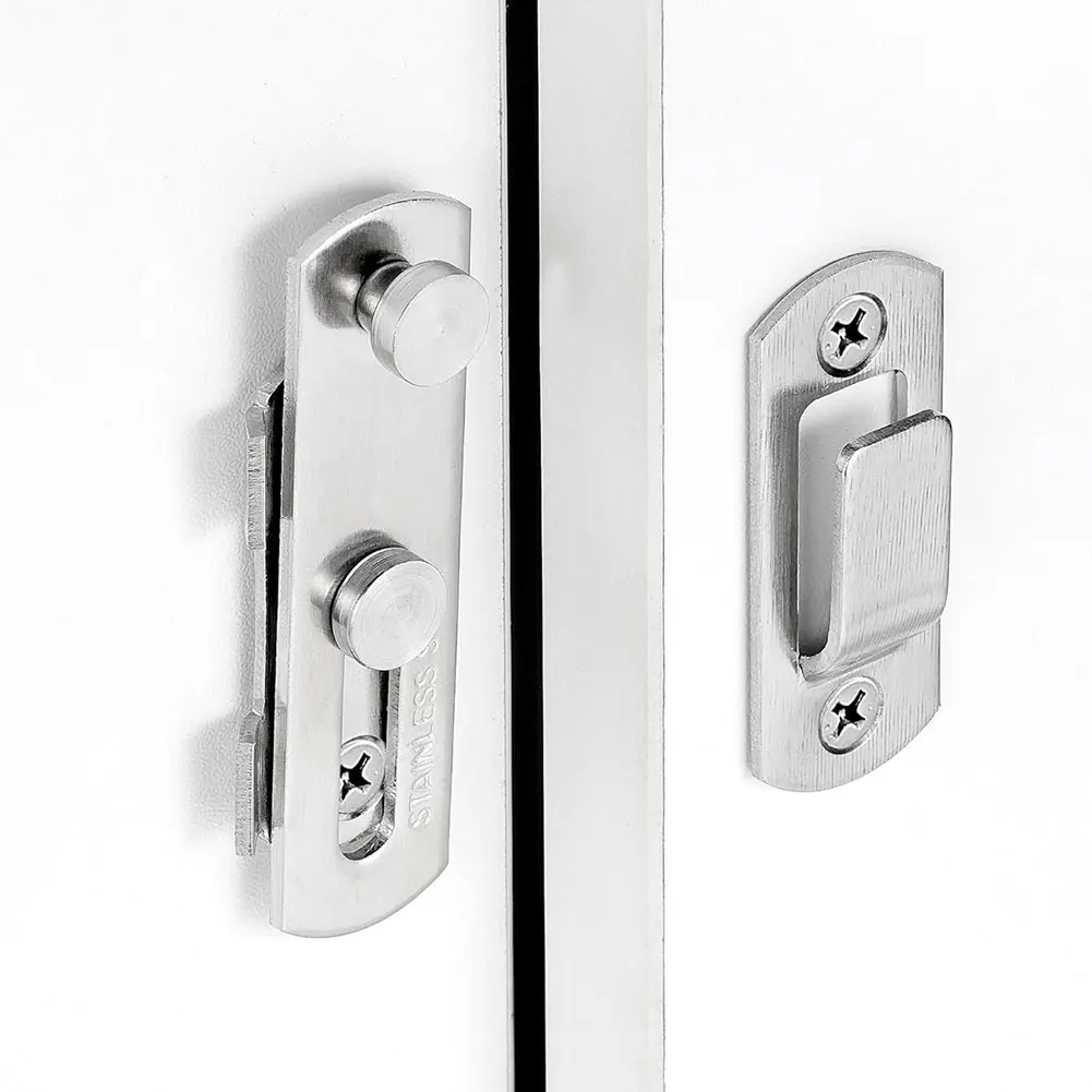 

16Pcs Gate Latches Stainless Steel Door Latch Bolt Anti-Theft Door Buckle Safety Door Lock for Barn Door Window Cabinet