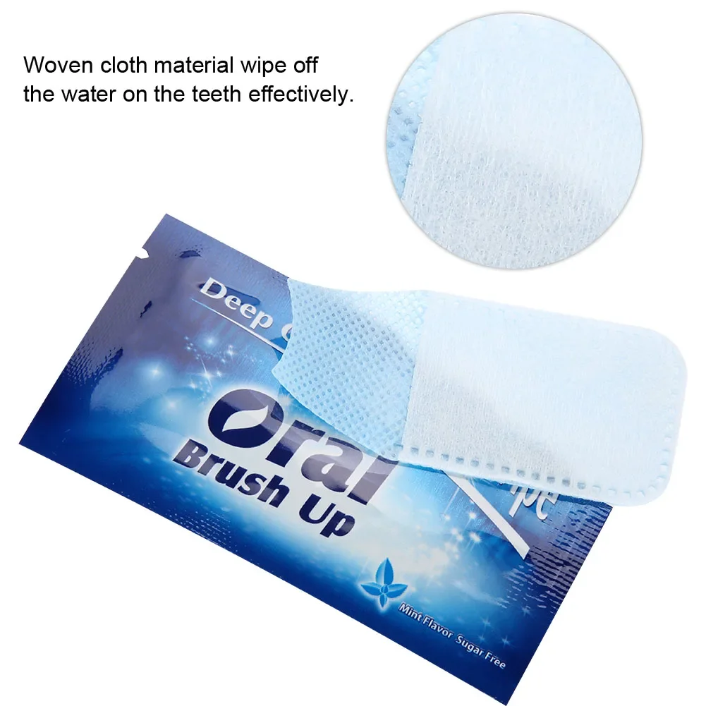 

50Pcs Wipes Dental Deep Clean Teeth Wipe Cloth Tooth Cleansing Tool For Oral Deep Cleaning Teeth Whitening Remove Residue Stains