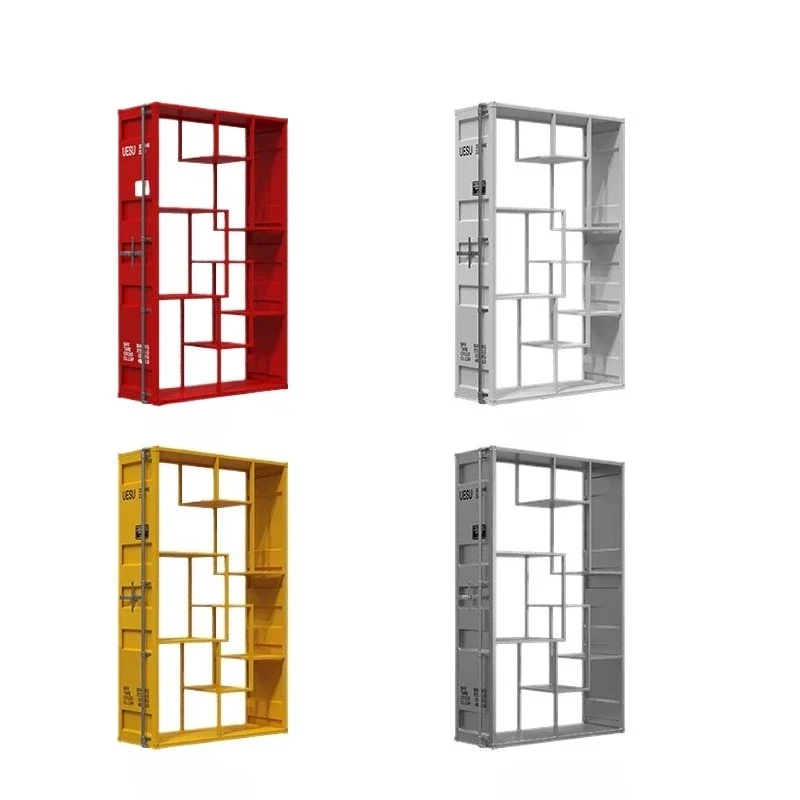Industrial wind wrought iron bookcase shelf Product display rack Office figure display rack Storage display cabinet