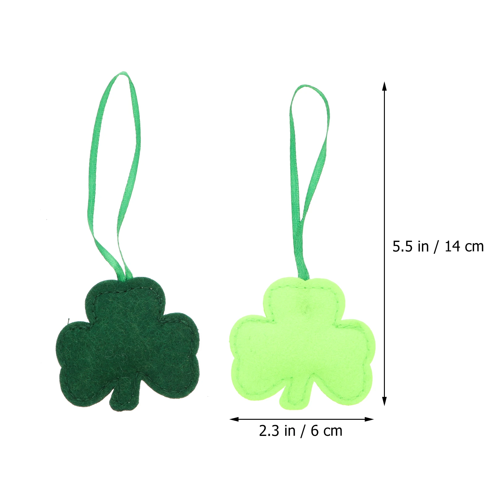 

24 PCS Party Clover Ornament Decoration St. Patrick's Day Hanging Adornment Shamrock Garland