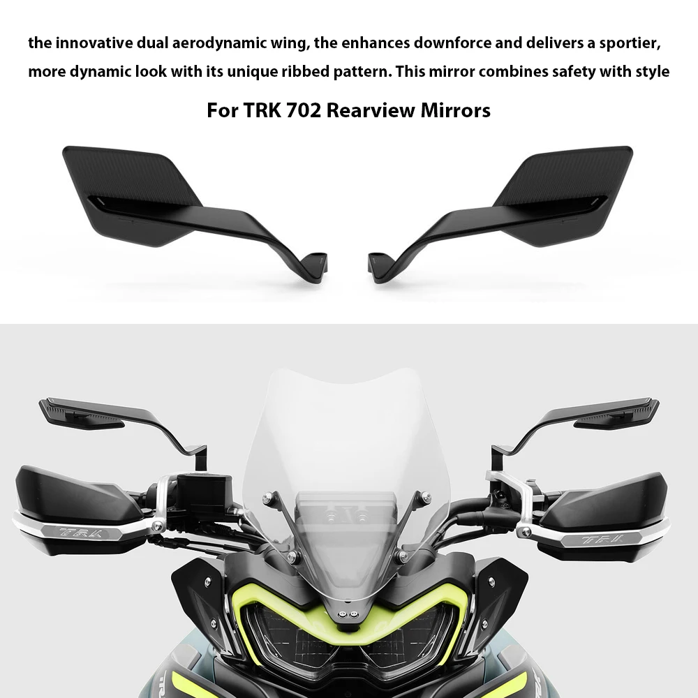 

For Benelll TRK 702 TRK702 2023 - 2025 Motorcycle Adjustable Side Rotating Rearview Mirrors