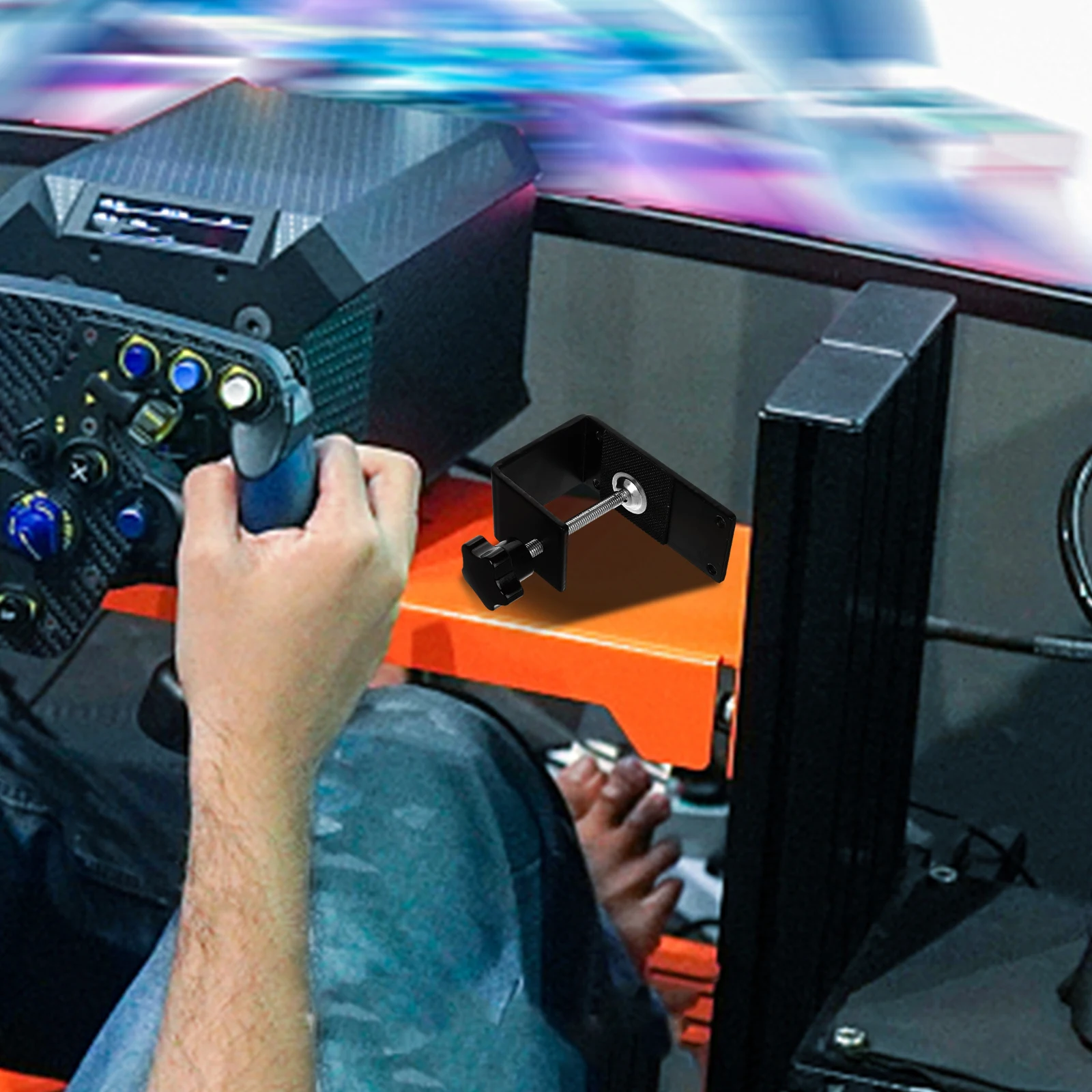 

1 Set Racing Game Shifter Simulator Compact Usb Linear Joystick Rack Adjustable Handle Stand Bracket For Drift Racing Games