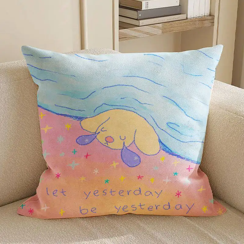 Hand-Painted Star & Animal Cute Cartoon Pillow Case Kids Bedroom Headboard Cushion Cover Sofa Home Decor Pillowcase