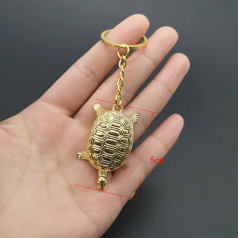 Lucky Turtle Key Chains Ocean Animal  Golden Tortoise Key Rings Car Keychain Bag Pendant