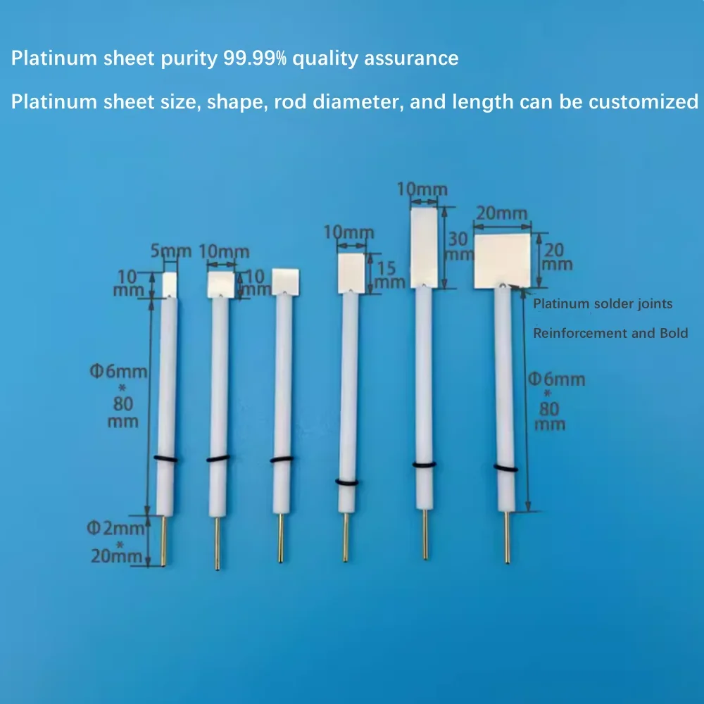 Pt210 Platinum Plate Electrode 10X10X0.1mm High-Purity Laboratory Platinum Working/Auxiliary Electrode 99.99% Can Be Invoiced