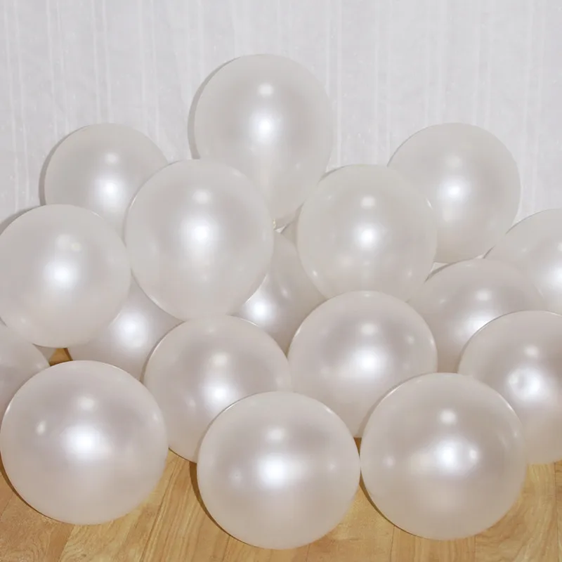 10/30/50Pcs Pearl White Balloons 5/10/12inch Glossy White Balloon Birthday Baby Shower Wedding Party Decoration