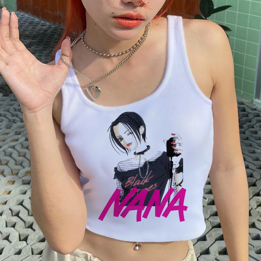 Nana Anime 2000s hippie  trashy crop top Woman goth graphic  hippie yk2 clothing