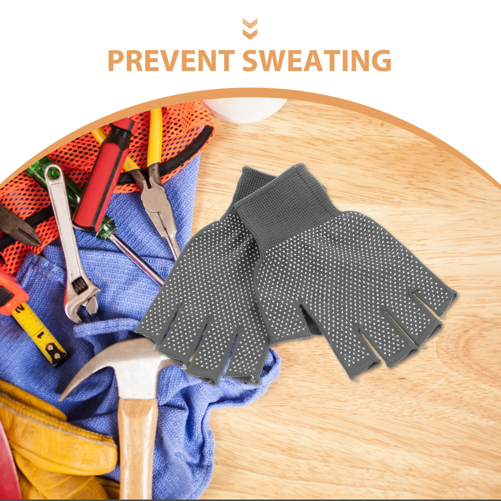 5 قطعة قفازات العمل أصابع شتاء دافئ عدم الانزلاق قبضة للرجال النساء شاشة تعمل باللمس الدراجات القيادة إصلاح قفازات متماسكة خفيفة الوزن #4