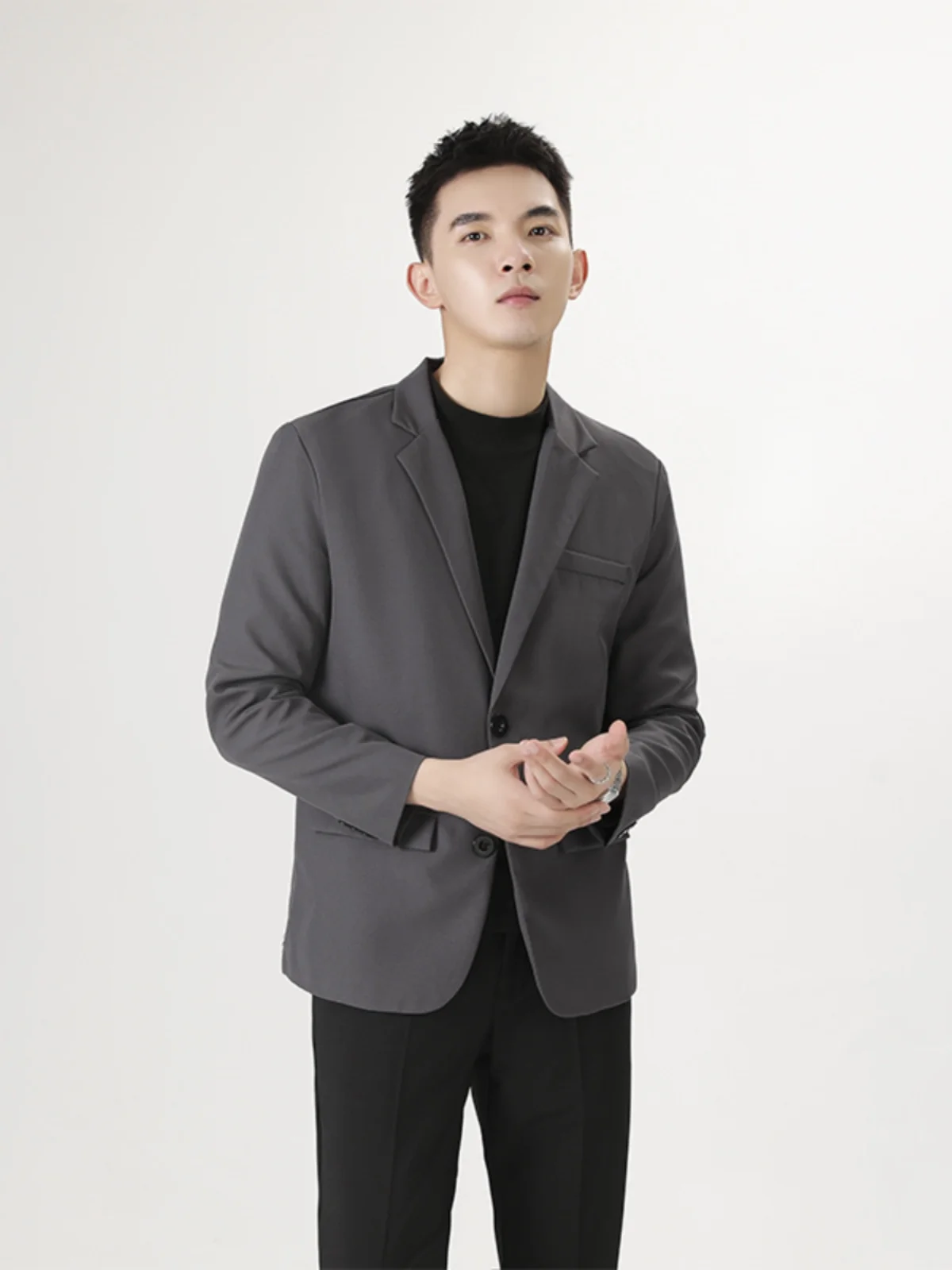 

Business Casual Men's Light Maturity Style Small Suit Jacket Autumn New Fashion Trend Matching All round Handsome Boy High En...