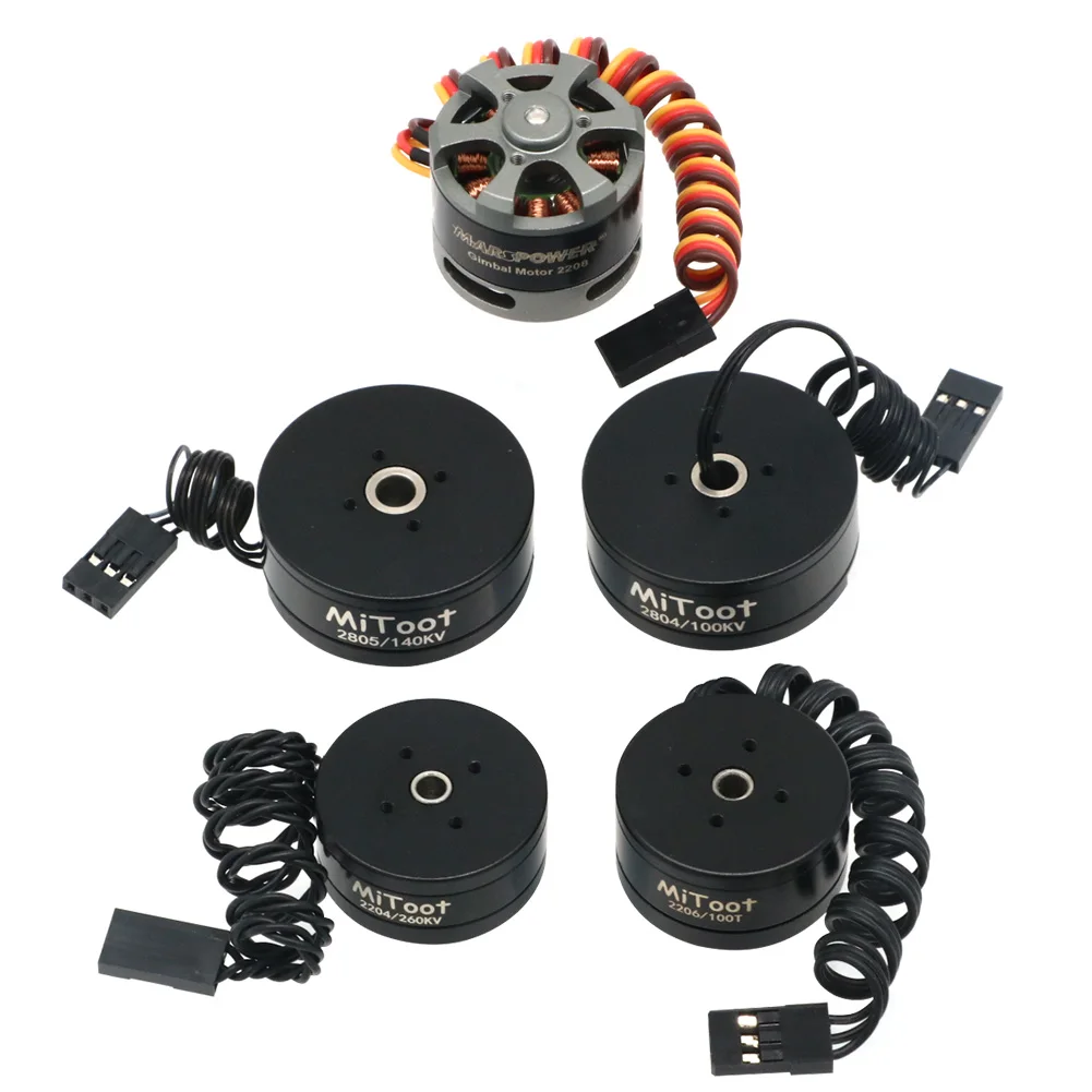 Motore cardanico senza spazzole Mitoot 2208 80T/ 2204 260KV / 2804 100KV / 2805 140KV / 2206 100T per supporto per fotocamera digitale CNC FPV