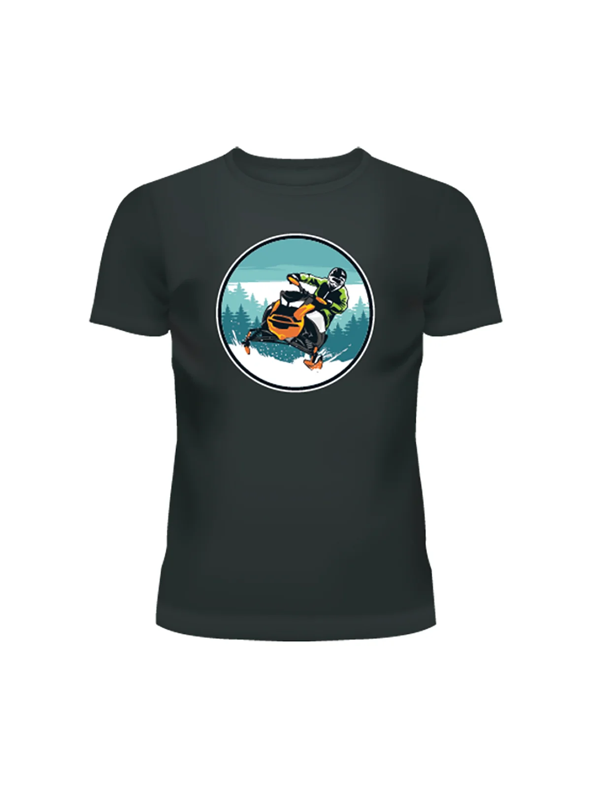 Snowmobiling Extreme Sport Cotton T-Shirt Men's Short Sleeve Oversize Heavyweight Pure Cotton Summer Fashion Youth 